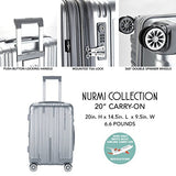 TPRC 20" "Nurmi Collection" Premium 8-Wheel Carry-On Luggage with TSA Lock System