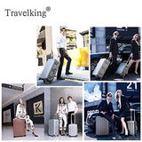 Multi-size All Aluminum Hard Shell Luggage Case Carry On Spinner Suitcase By TravelKing 20"-28" (Silver, 20")