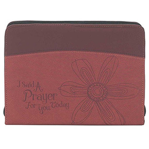 Said a Prayer for You Burgundy 7 x 9.5 Leather Like Vinyl Thinline Bible Cover Case