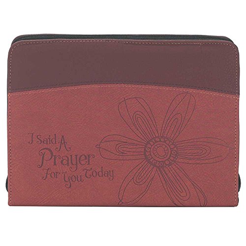 Said a Prayer for You Burgundy 7 x 9.5 Leather Like Vinyl Thinline Bible Cover Case