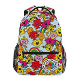Mr Men & Little Miss Backpack for Girls, Large Capacity Schoolbag, Cartoon Mini Travel Bag