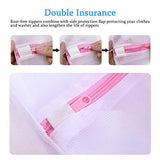 Buruis Set of 3 Delicates Mesh Laundry Bag Reusable Zipper Washing Bags For Washing Machine Dryer