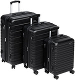 Amazonbasics Hardside Spinner Luggage - 3 Piece Set (20", 24", 28"), Black