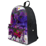 Bigcardesigns Women Floral Canvas Bookbag Backpack