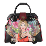 Nicole Lee Women's Exclusive Print Rolling Business Tote, Laptop Compartment Travel, Gypsy Girl, One Size