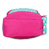 Reinforced Design Water Resistant Backpack And Lunch Bag Set (Aqua Dot)