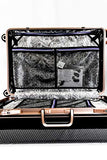 Enkloze X1 Weight Watcher Suitcase Zipperless Self Weighing Carbon Black/Rose Gold TSA Approved 100% PC Carbon (25")