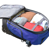 Olympia Cascade 20" Outdoor Upright Carry-On W/Hideaway Backpack Straps, Blue