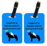 Caroline's Treasures AN1110BT Pair of 2 Australian Cattle Dog Luggage Tags, Large, multicolor