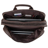 S-Zone Crazy Horse Leather Shoulder Briefcase For 16 Inch Laptop Bag