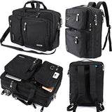 FreeBiz Laptop Backpack Messenger Bag-Hybrid Briefcase Backpack Vintage Bookbag Rucksack Satchel-Nylon Water-Resistant for 15.6 Inch Laptop