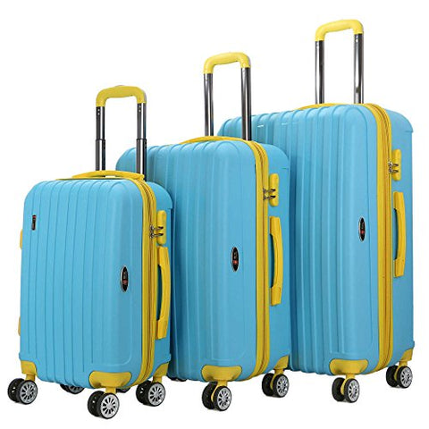 The Blue Brio Thick Rib 3-Piece Hardside Spinner Luggage Set