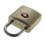 Lewis N. Clark Tsa-Approved Mini Brass Square Luggage Padlock, Bronze