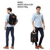 School Backpack for Men and Women,VASCHY Unisex Vintage Water Resistant Casual Daypack Rucksack Bookbag for College Fits 15inch Laptop Black