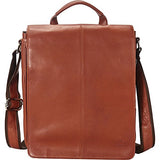Mancini Leather Goods Colombian Messenger Style Tablet Bag (Cognac)