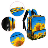 LORVIES Yellow Sunflowers in the Field School Bag for Student Bookbag Women Travel Backpack Casual Daypack Travel Hiking Camping
