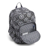 Vera Bradley Iconic XL Campus Backpack, Signature Cotton, Charcoal Medallion