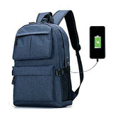 Laptop Backpack, Clothink College School Backpack with USB Charging Port, Lightweight Casual Travel