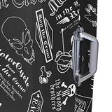 DEYYA Cute Crow Skull Head Chariot Spandex Travel Luggage Protector Suitcase Cover Fit 22-24 Inch