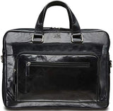 Mancini Single Compartment 15.6" Laptop/Tablet Briefcase in Black