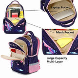 CAMTOP Girls Backpack for School, Girls Backpack with Lunch Box Kids BookBag Set for Elementary Middle School (y058-3/Cloud Rainbow)