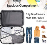 Merax Mellowdy 3 Piece Set Spinner Luggage Expandable Travel Suitcase 20 24 28 inch (blue)