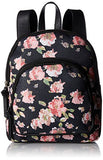 Bueno of California Bueno Canvas Backpack, black/pink flowers