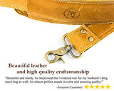 Messenger Bag Strap Replacement - Quality Genuine Cowhide Leather Adjustable Shoulder Strap; for