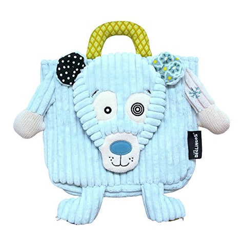 Globe Trotoys Small World Toys Les Deglingos - Backpack Polar Bear Bag, Light Blue