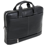 McKlein, S Series, Bridgeport, Pebble Grain Calfskin Leather, 15" Leather Large Laptop Briefcase, Black (15475)