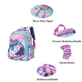 Unicorn Backpack for Girls, Kid 16 Inch Water Resistant Preschool Primary Kindergarten Elementary School Bookbag With Water Bottle Pocket and Chest Strap Large Capacity - Purple