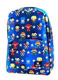 Loungefly Justice League Chibi Nylon Backpack and Pouch Set (Blue)
