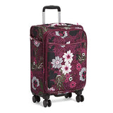 Vera Bradley Iconic Small Spinner,  Bordeaux Meadow, One Size