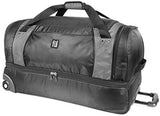 ful Xpedition 30in Rolling Duffel Bag, Retractable Pull Handle, Black/Grey, One Size