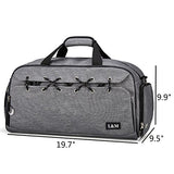 Gym Duffel Bag Sports Travel Tote Bag Overnight for Men and Women with Shoe Compartment, Wet