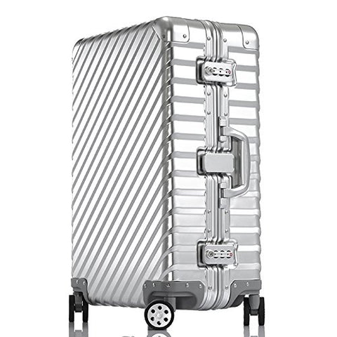 Enkloze Klasik Aluminum Carry-On Suitcase - Spinner 100% Aluminum Tsa Approved (Suitcase - 28",