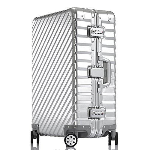Enkloze Klasik Aluminum Carry-On Suitcase - Spinner 100% Aluminum Tsa Approved (Suitcase - 28",