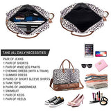 MyMealivos Canvas Weekender Bag, Overnight Travel Carry On Duffel Tote with Shoe Pouch