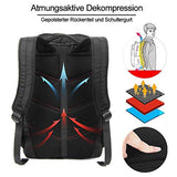 KINGSLONG Laptop Backpack 17-17.3 Inch Gaming Backpack with USB Charger Port Rain Cover