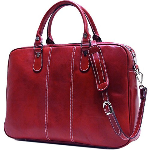 Floto Venezia Slim Red Briefcase Attache Lap-top Case