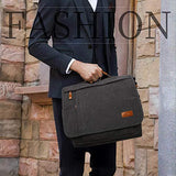 Estarer Computer Messenger bag Water-resistance Canvas Shoulder Bag 15.6 Inch Laptop for Travel Work