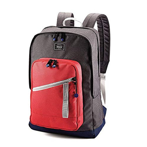 American Tourister Backpack Laptop Computer 18" KeyStone - Red/Grey