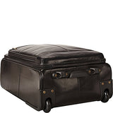 Mancini Leather Goods Signature Overnight 15.6" Laptop/Tablet Wheeled Briefcase