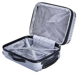 GHP 15.2"x10.4"x22.4" Gray Scratch-resistant Lightweight & Durable Trolley Suitcase