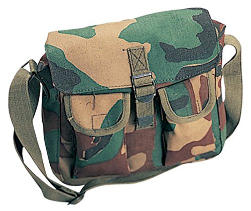Rothco Canvas Ammo Shoulder Bag, Woodland Camo