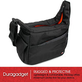 Nurse / Gp / Doctor Medical Kit Bag -Black & Orange Shoulder 'Sling' Bag For Nursing / Home
