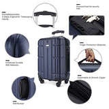 SHOWKOO Luggage Sets Suitcase Spinner Lightweight Durable for Travels 20in 24in 28in(Blue)