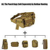 Tactical Waist Pack Bag Military Fanny Packs Waterproof Hip Belt Bag Pouch for Hiking (Brown)