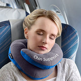 BCOZZY Chin Supporting Patented Travel Pillow - Prevents The Head from Falling Forward in Any Sitting Position, Providing Comfort and Support for The Neck and Head. Adult Size (Gray)