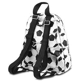 Zodaca Kids Small Backpack, White/Black Soccer